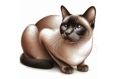 A Burmese cat with a sleek coat