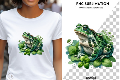 Frog PNG Digital Print for Crafting and Card Making, Toad Sublimation