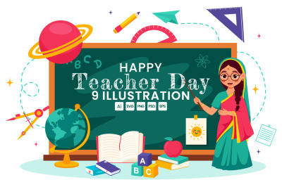 9 Teacher Day in India Illustration