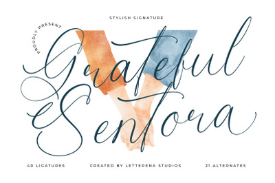 Grateful Sentora - Stylish Signature