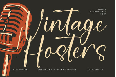 Vintage Hosters - Simple Handwritten Font