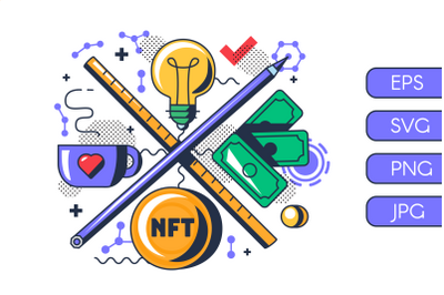 NFT Blockchain Project&nbsp;Illustration