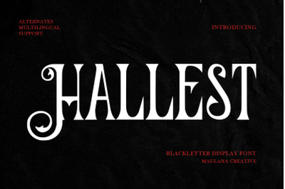 Hallest Blackletter Display Font