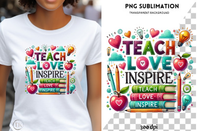 Retro Teacher PNG Digital Print, Sublimation PNG, Transparent Designs