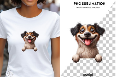 Funny Dog PNG Digital Print for Crafting &amp;amp; T-Shirt Designs&2C; Puppy Birt