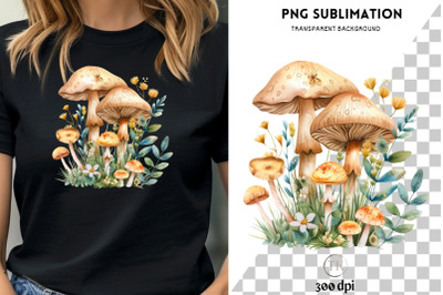 Mushrooms Sublimation PNG, Crafting File for Card Making &amp; DIY Project