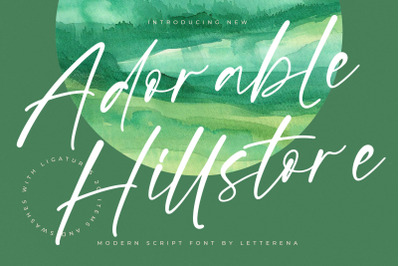 Adorable Hillstore - Modern Script Font