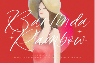 Barlinda Rainbow - Modern Script Font