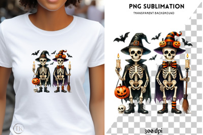 Funny Skeletons, Halloween Couples, PNG Digital Downloads, Spooky Vibe