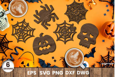 Halloween Coasters Laser Cut Bundle