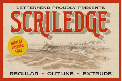 The Scriledge Layered Display Font