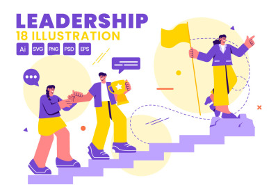 18 Business Leadership Illustration