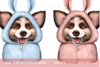 Dogs sublimation designs | 2 dogs in costumes