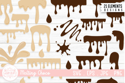 Chocolate Dripping SVG | Melting  Drip Border