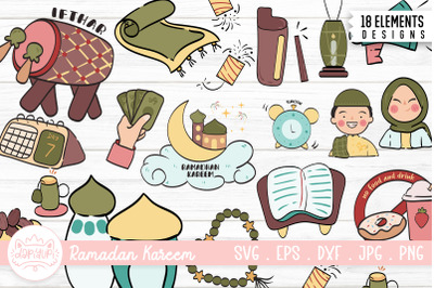 Ramadan Kareem Clipart Bundle