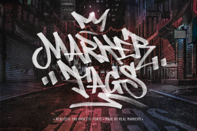 Graffiti Fonts | Marker Tags SVG