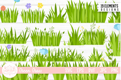 Green Grass Clipart Bundle