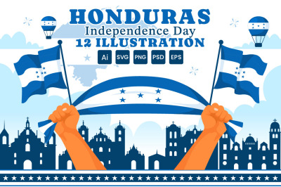 12 Honduras Independence Day Illustration