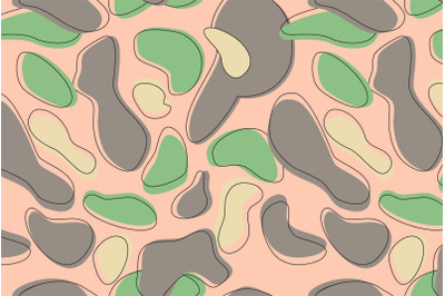 Modern abstract background camouflage pattern in pastel colors. Vector