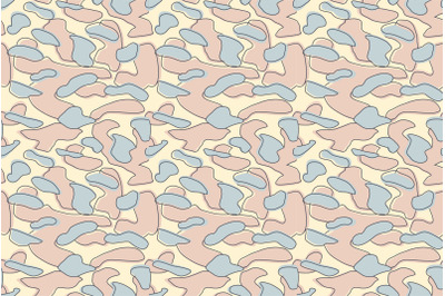 Modern abstract background camouflage pattern in pastel colors. Vector