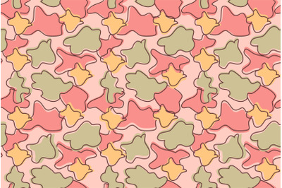 Modern abstract background camouflage pattern in pastel colors. Vector