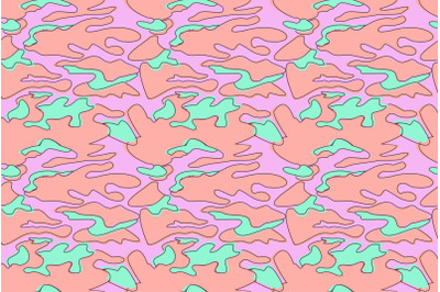 Modern abstract background camouflage pattern in pastel colors. Vector