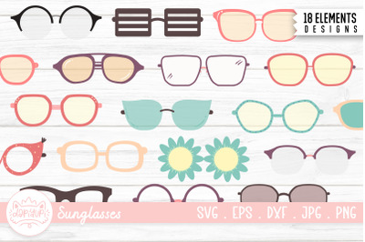 Sunglasses Clipart Bundle | Glasses Clipart SVG