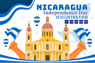 12 Nicaragua Independence Day Illustration