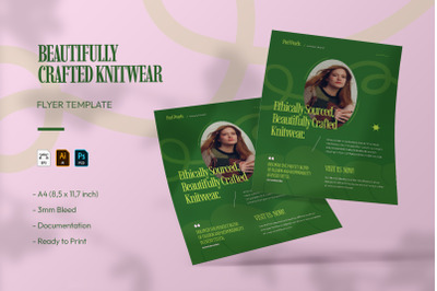 Beautifully Crafted Knitwear - Flyer Template