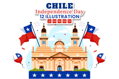 12 Chile Independence Day Illustration