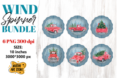 Christmas wind spinner bundle. Christmas truck sublimation