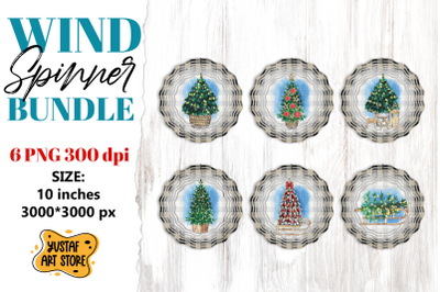 Christmas wind spinner bundle. Christmas tree sublimation