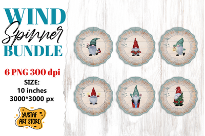 Christmas wind spinner bundle. Christmas gnome sublimation