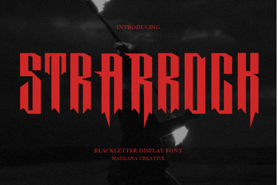 Strarrock Blackletter Display Font