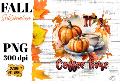 Fall sublimation design. Fall coffee sublimation.