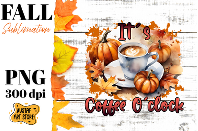 Fall sublimation design. Fall coffee sublimation.