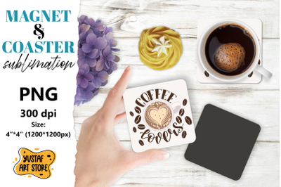 Coffee magnet sublimation/Coffee coaster sublimation