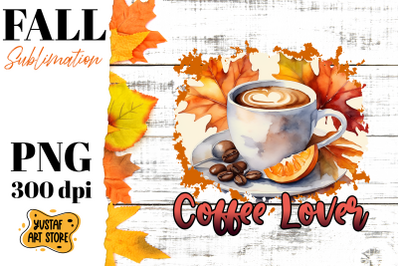 Fall sublimation design. Fall coffee sublimation.