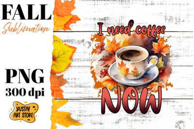 Fall sublimation design. Fall coffee sublimation.