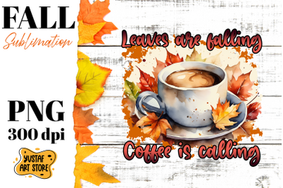 Fall sublimation design. Fall coffee sublimation.