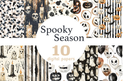 Spooky Season Pattern | Halloween Digital Paper