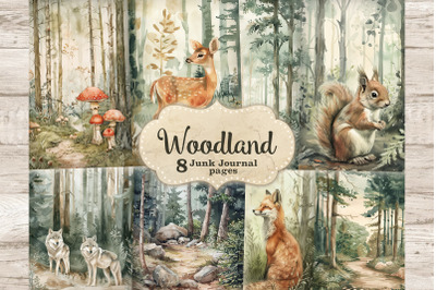 Woodland Junk Journal Page | Forest Animals Printable