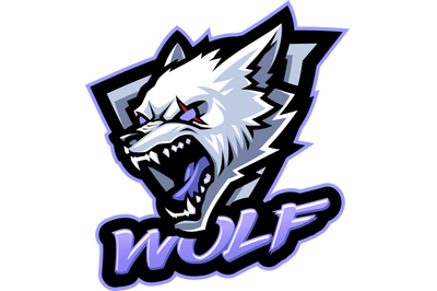 Wolf head esport mascot logo design