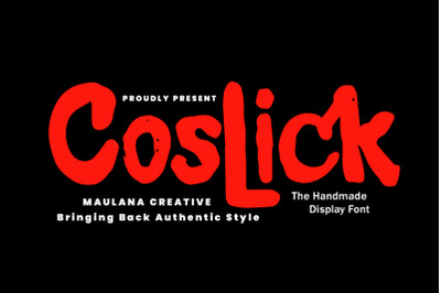 Coslick Handmade Display Font