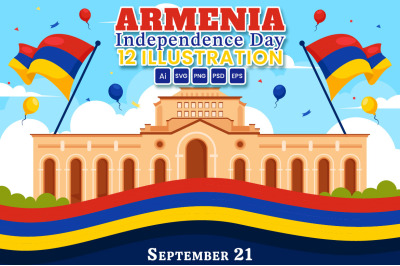 12 Armenia Independence Day Illustration