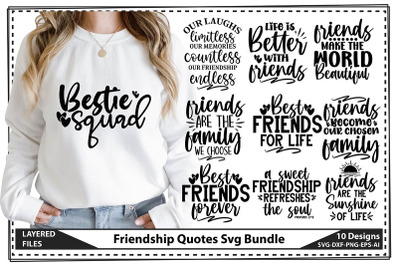 Friendship Quotes Svg Bundle