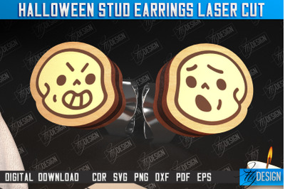 Halloween Stud Earrings | Jewelry Design | Bijoux Design | CNC Files