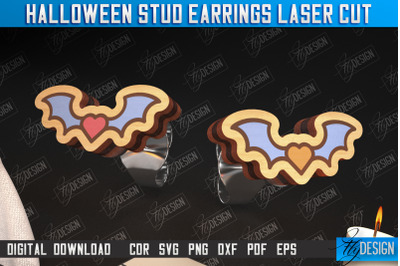 Halloween Stud Earrings | Jewelry Design | Bijoux Design | CNC Files