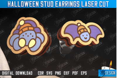 Halloween Stud Earrings | Jewelry Design | Bijoux Design | CNC Files