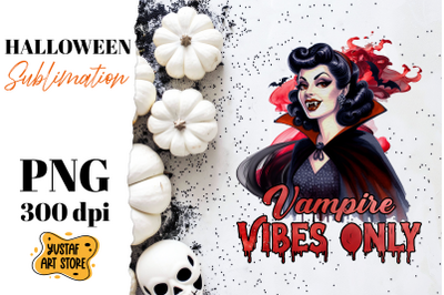 Retro Halloween sublimation design. Vampire sublimation.